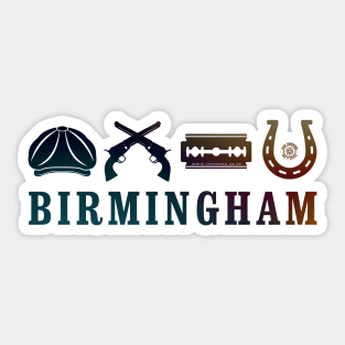 Birmingham Razor Cap Guns Horseshoe Sticker